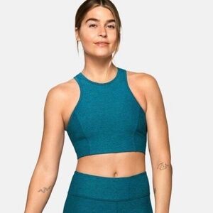 Outdoor Voices Athena Crop Tank Top Emerald Green